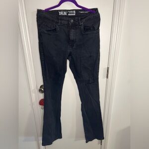 Spark Black Jeans Stretch/Flare Fit size 34/36